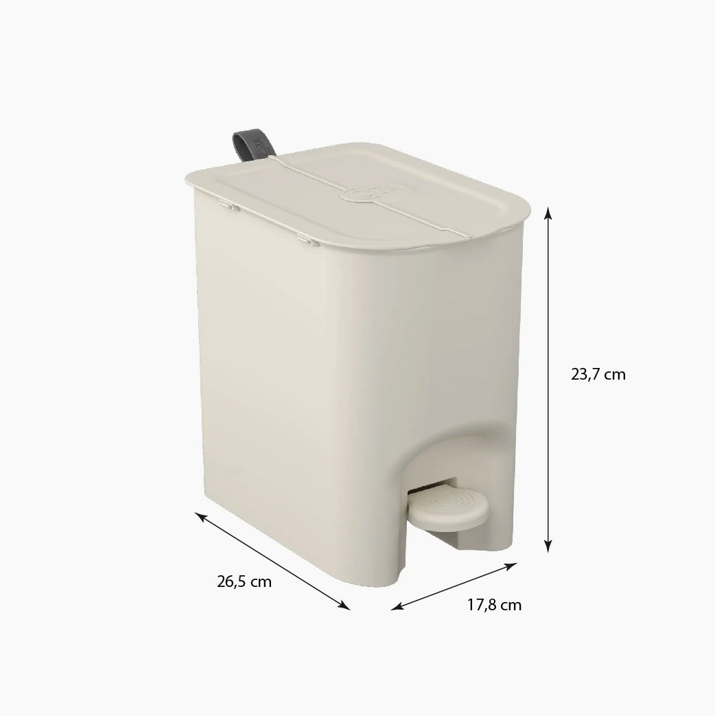 Basurero Mariposa 4 L Gris