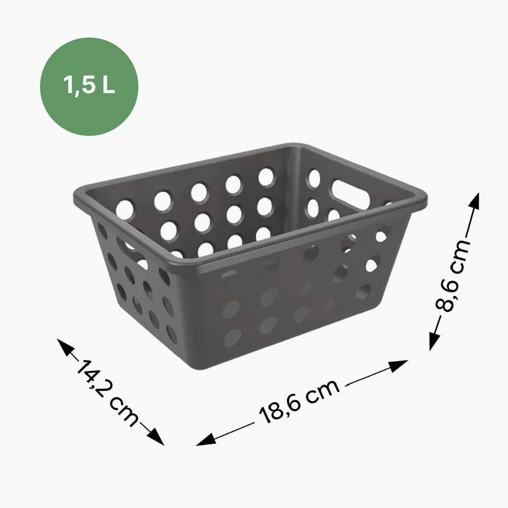 Cesta Pequeña 1,5 L Grafito