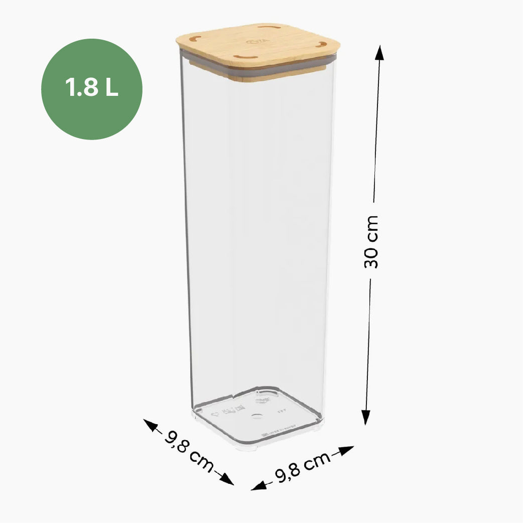 Contenedor Hermético Bambú 1.8L