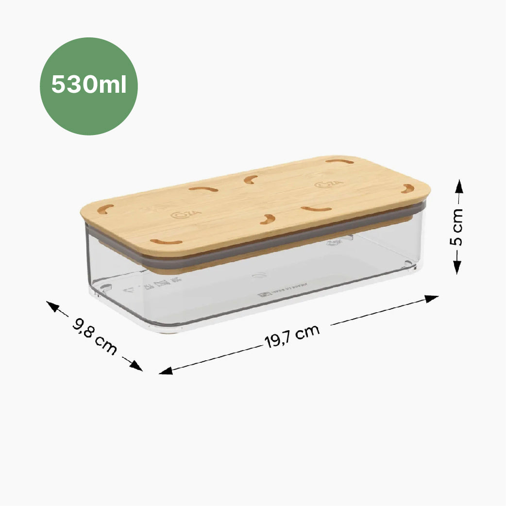 Contenedor Hermético Bambú 530ml