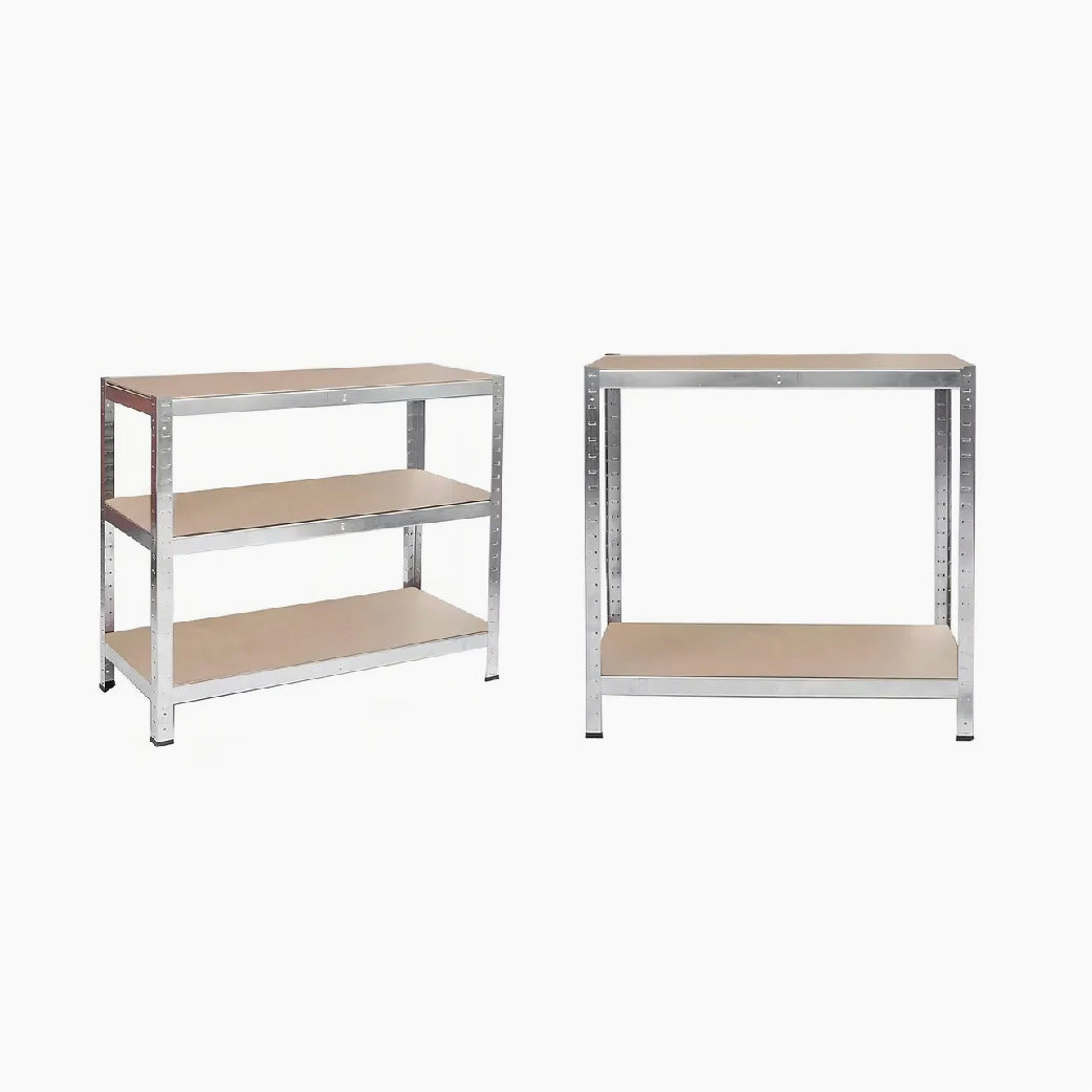 Estante Metalico Plateado 180cm x 90cm