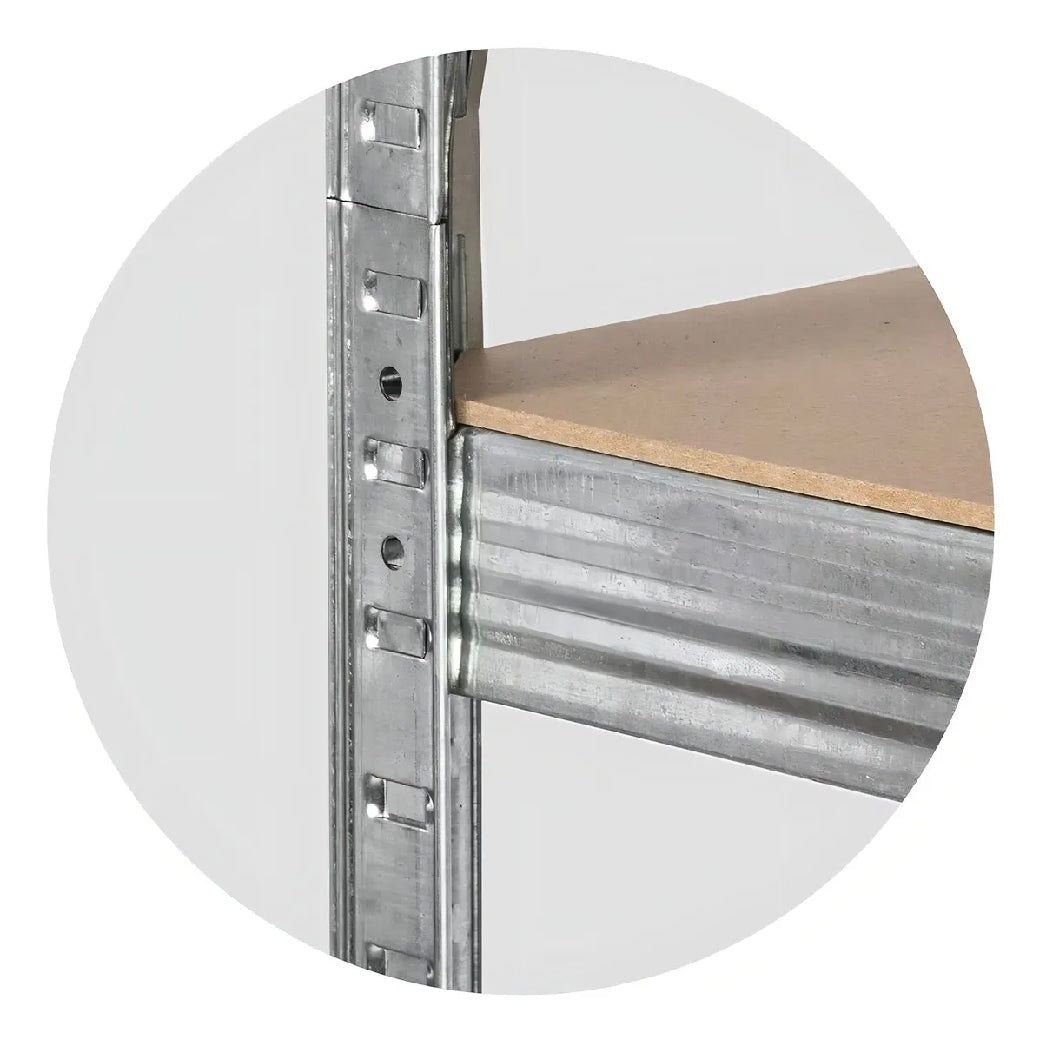 Estante Metalico Plateado 180cm x 90cm