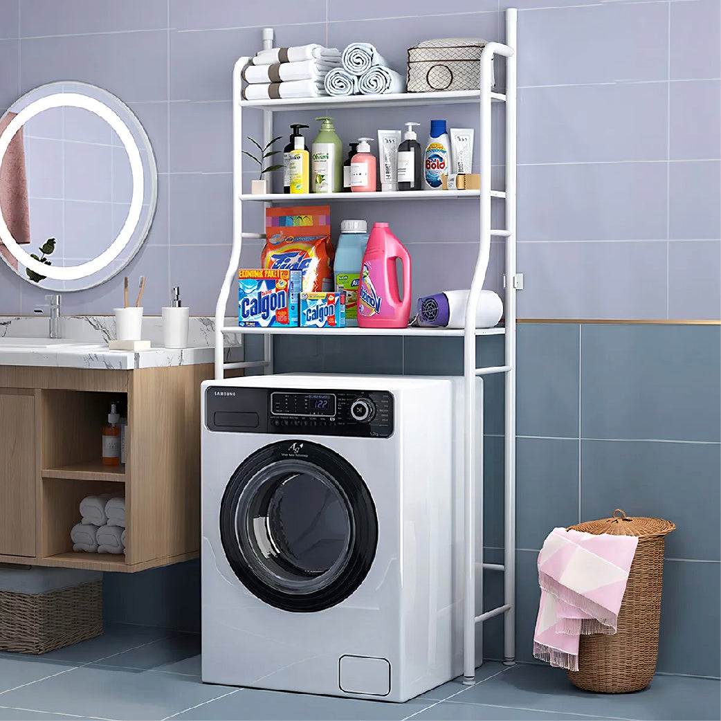 Estante Lavadora 3 Niveles Metálico Blanco