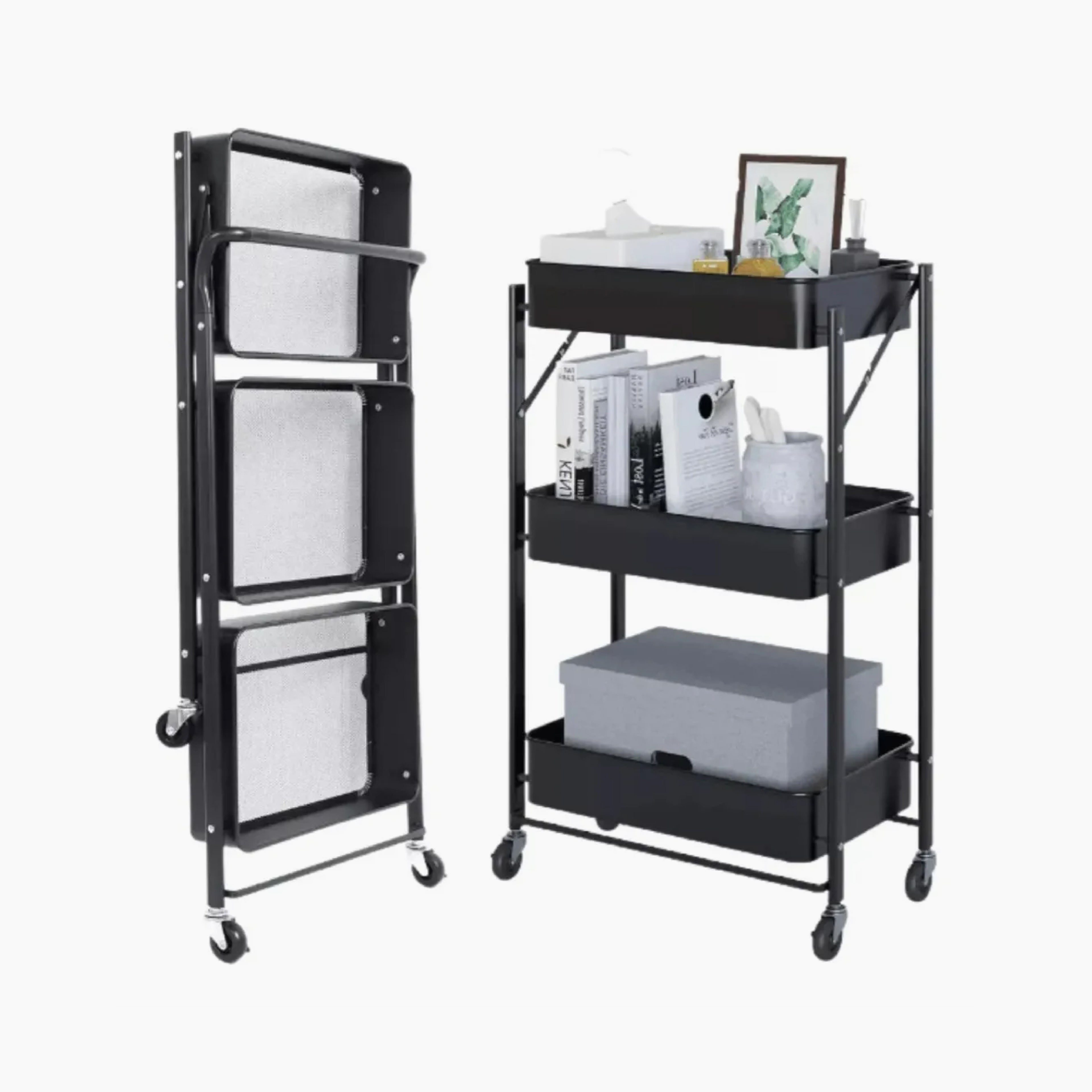 Carro Plegable Multiuso Negro