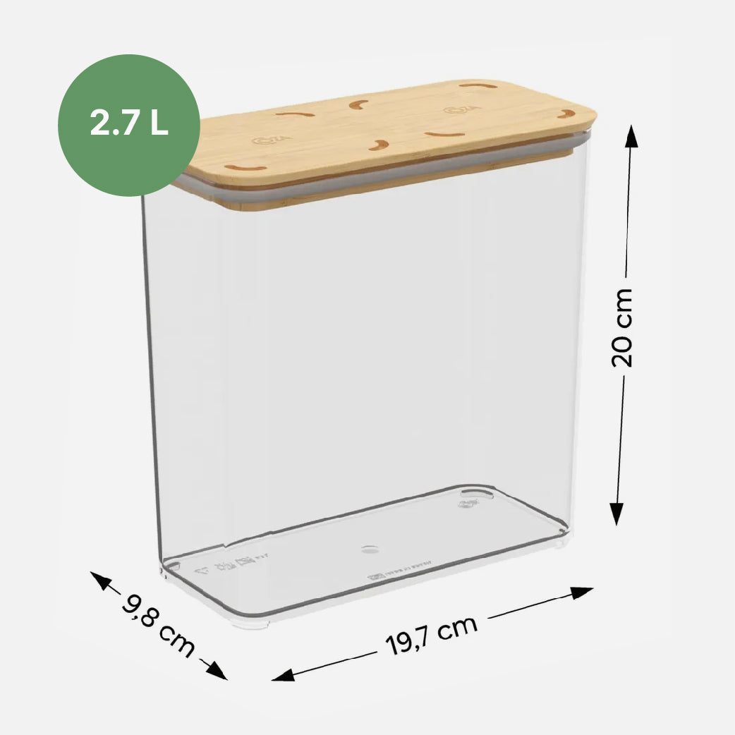 Contenedor Hermético Bambú 2.7 L