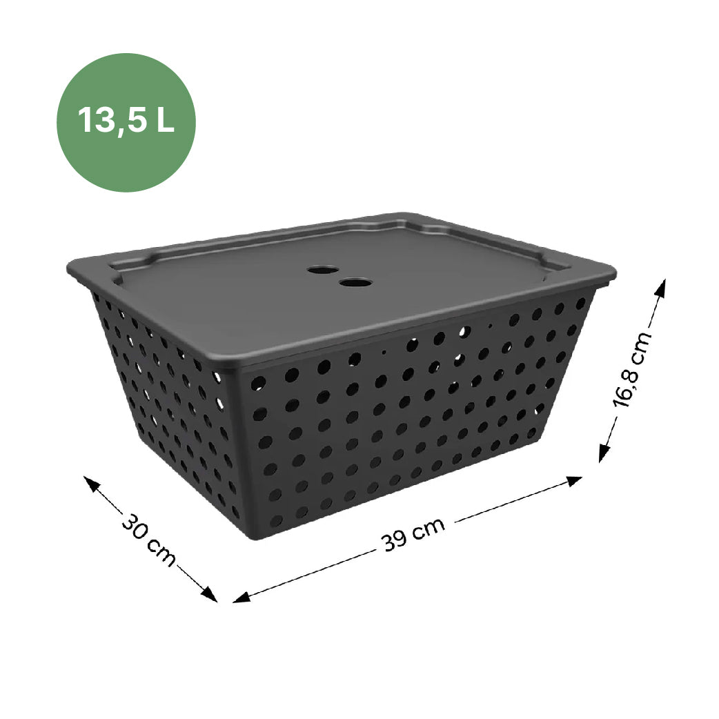 Cesta con Tapa Pequeña 13,5 L