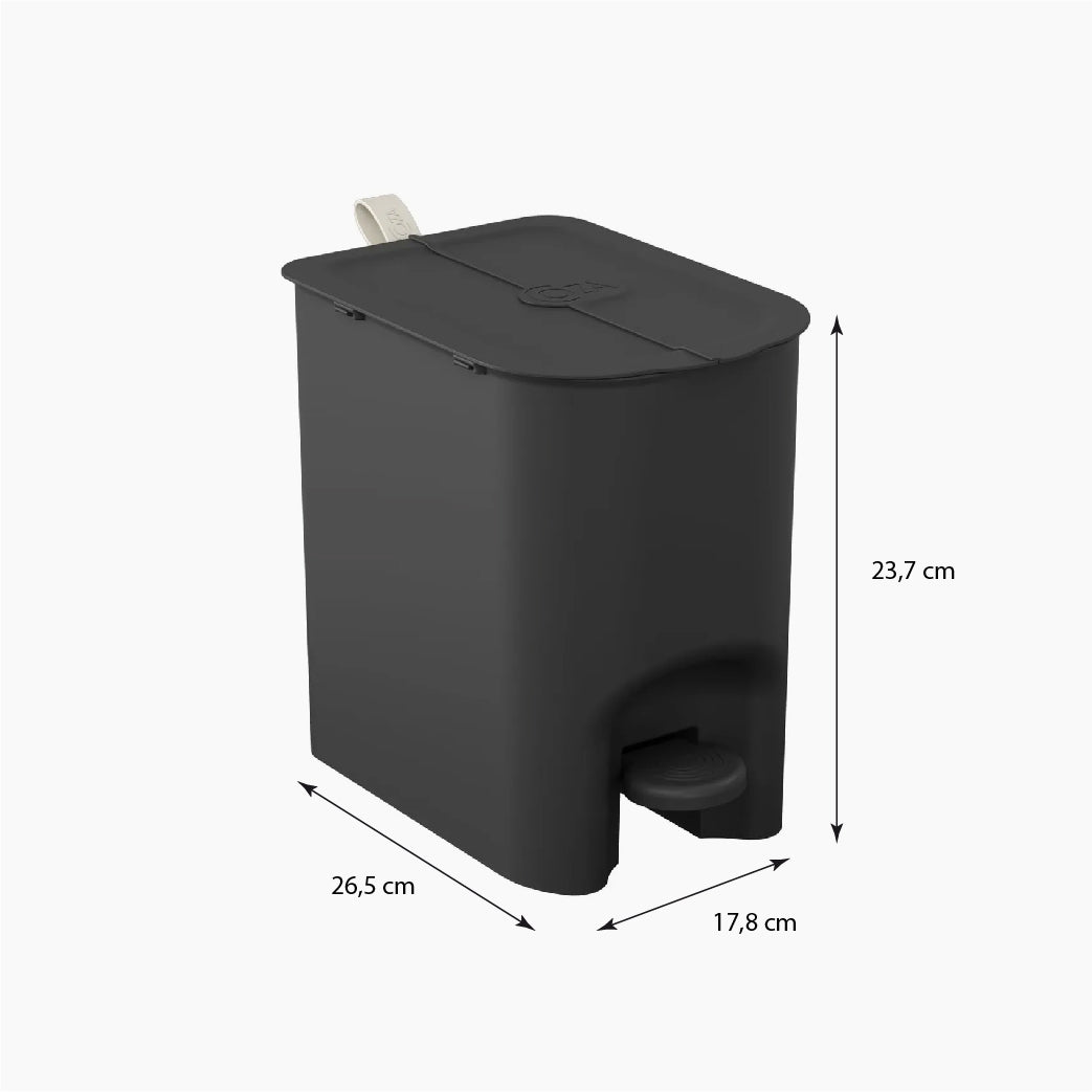 Basurero Mariposa 4 L Negro