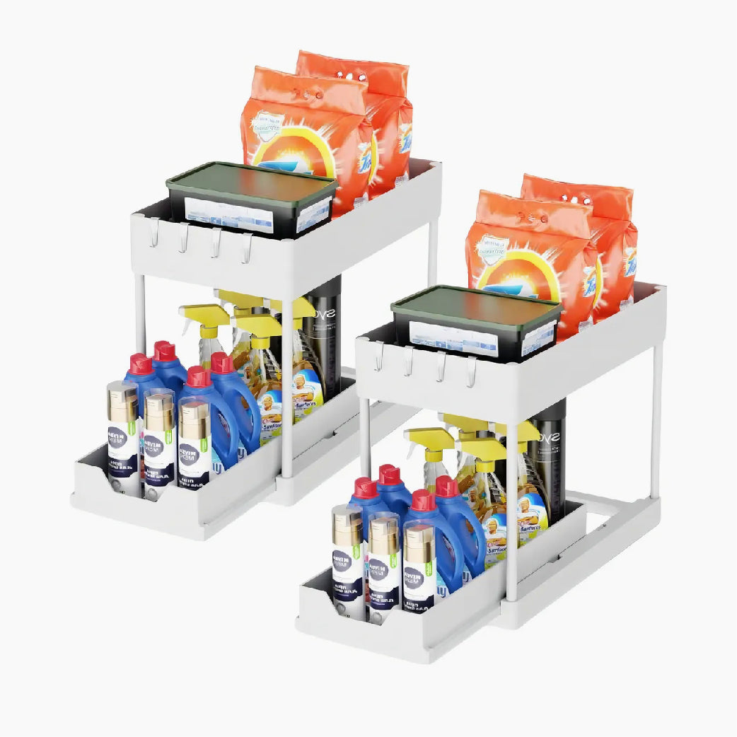 Set 2 Organizadores Deslizantes Blancos