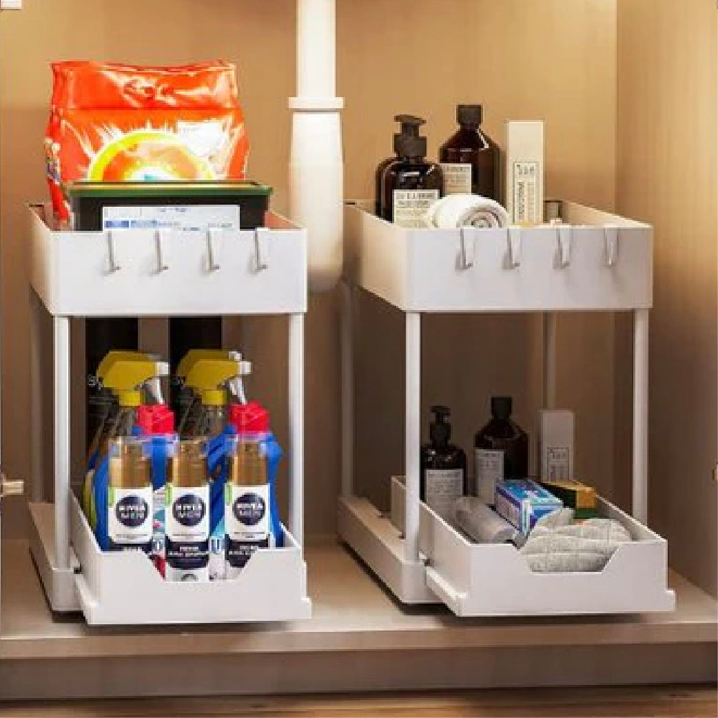 Set 2 Organizadores Deslizantes Blancos