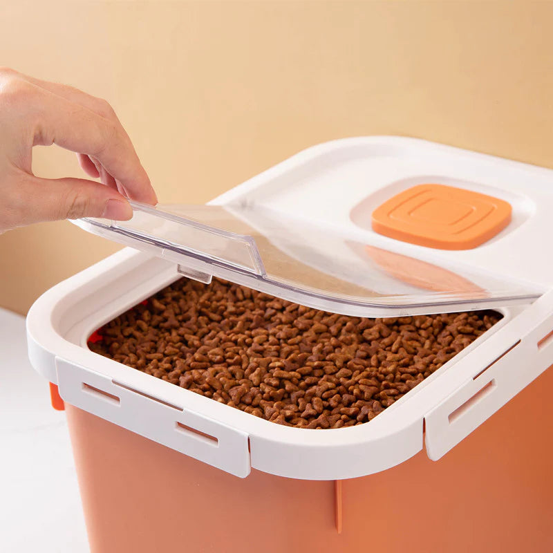 Contenedor de Alimentos de Mascotas 6L Naranjo